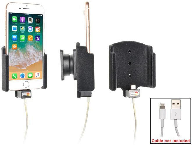 Uchwyt do Apple iPhone 8 z możliwością wpięcia kabla lightning USB