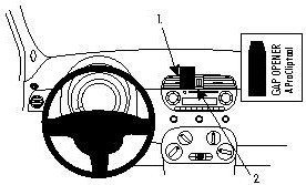 ProClip do Fiat 500 07-15