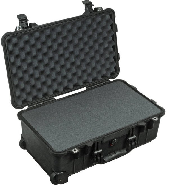 Peli 1510 z gąbką - wodoodporna, pancerna skrzynia transportowa 