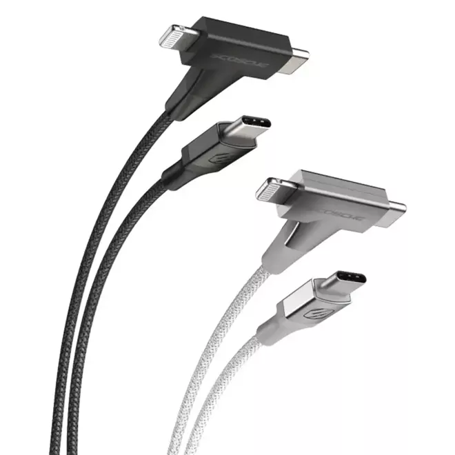 Scosche StrikeLine™ HH kabel 2w1 USB-C® - USB-C/Lightning® 1,2 metra