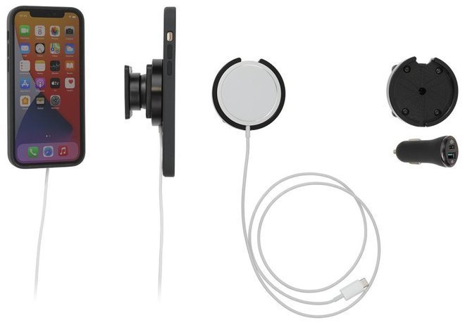 Uchwyt do MagSafe dla Apple iPhone 14 Plus z ładowarką samochodową
