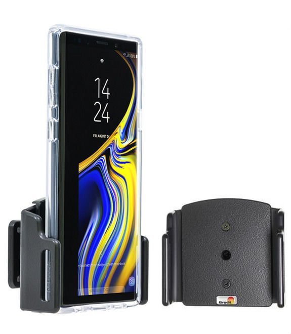 Uchwyt uniwersalny regulowany do Samsung Galaxy A70 bez futerału oraz w futerale lub etui o wymiarach: 75-89 mm (szer.), 2-10 mm (grubość).