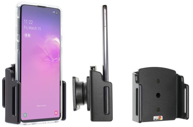 Uchwyt uniwersalny regulowany do Samsung Galaxy S10+ bez futerału oraz w futerale lub etui o wymiarach: 70-83 mm (szer.), 2-10 mm (grubość)