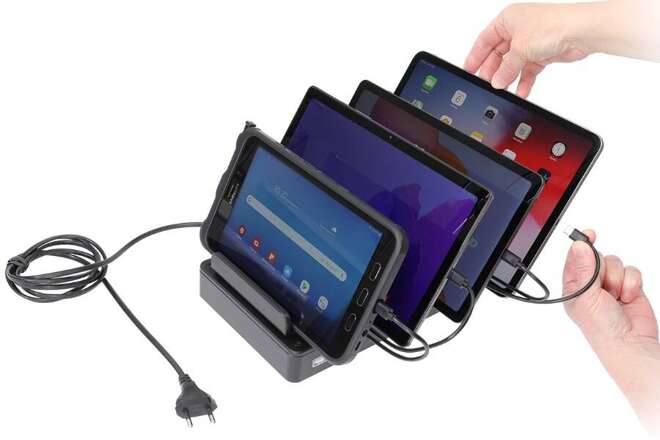Uniwersalna stacja dokująca do tabletów 4 x USB-C