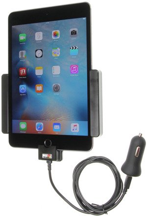 Brodit uchwyt samochodowy do Apple iPad Mini 4 aktywny z wbudowanym kablem USB oraz ładowarką samochodową