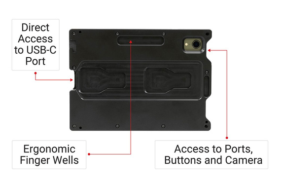 ModTek™ Hard Case Obudowa aktywna do Apple iPad Mini 6th Gen (A2567, A2568, A2569) przetestowana na upadek z wysokości 1,8 m.