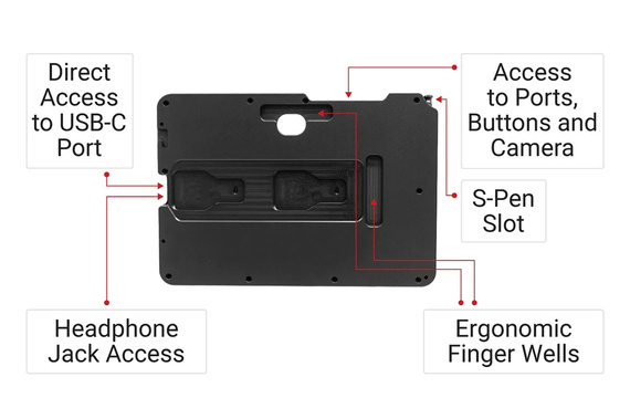 ModTek™ Hard Case Obudowa aktywna do Samsung Galaxy Tab Active 4 Pro SM-T630/SM-T636 przetestowana na upadek z wysokości 1,8 m.