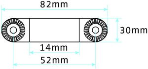 Ramię o długości 124 mm montowane do płaskiej powierzchni