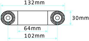 Ramię o długości 150 mm montowane do płaskiej powierzchni