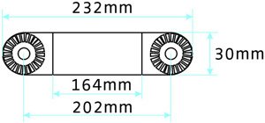 Ramię o długości 232 mm