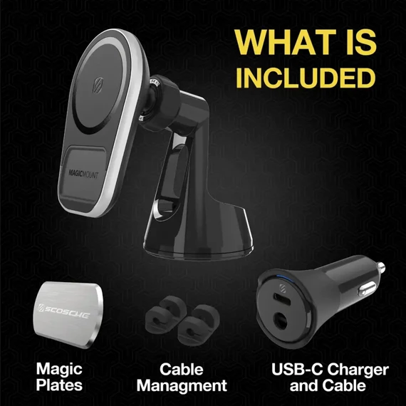 Scosche MagicMount™ Pro Charge5. Uchwyt magnetyczny, indukcyjny dedykowany do Samsung S23