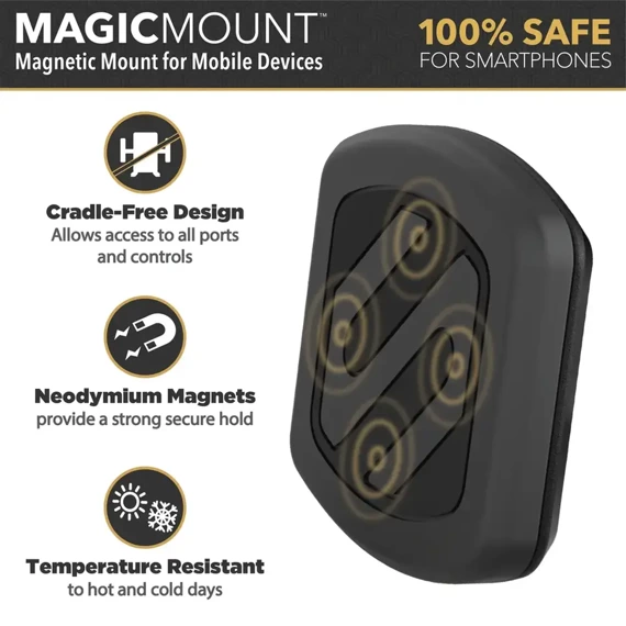 Scosche MagicMount™ Vent 2 uchwyt magnetyczny do montażu na kratce nawiewu z płytką mocującą MagicPlate™