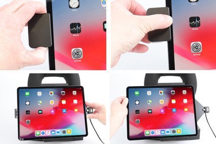 Uchwyt aktywny do instalacji na stałe z blokadą sprężynową do Apple iPad Pro 12.9