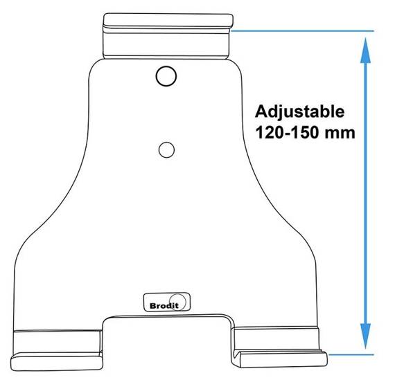 Uchwyt aktywny do tabletów Android w futerale o wymiarach: 120-150 mm (szer.), do 25 mm (grubość) 