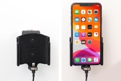 Uchwyt do Apple iPhone 11 Pro MAX z wbudowaną ładowarką samochodową do instalacji na stałe