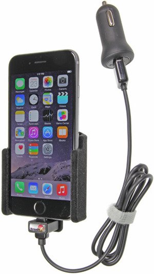 Uchwyt do Apple iPhone 7 z wbudowanym kablem USB oraz ładowarką samochodową