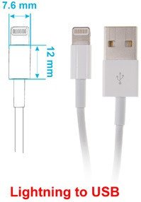 Uchwyt do Apple iPhone 8 Plus w futerale z możliwością wpięcia kabla lightning USB