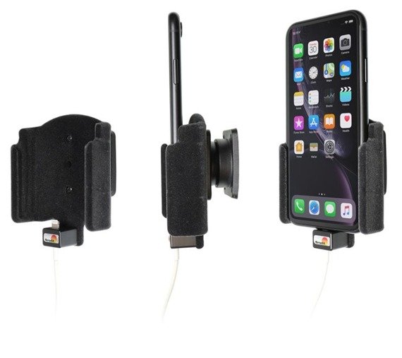 Uchwyt do Apple iPhone Xr z możliwością wpięcia kabla lightning USB