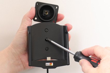 Uchwyt do Google Pixel 4 XL z wbudowanym kablem USB oraz ładowarką samochodową.