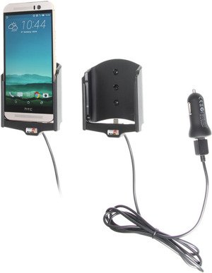Uchwyt do HTC One M9 z wbudowanym kablem USB oraz ładowarką samochodową