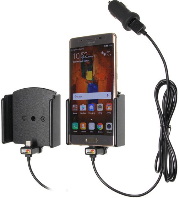 Uchwyt do Huawei Mate 9 Pro z wbudowanym kablem USB oraz ładowarką samochodową