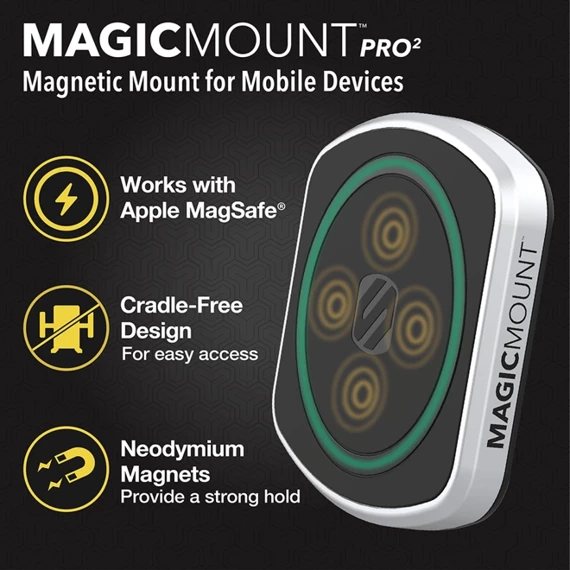 Uchwyt magnetyczny MagicMount™ Pro2, montaż na deskę auta / kratkę wentylacyjną. Dedykowany do iPhone 14