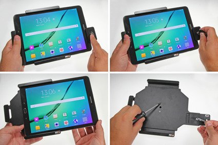 Uchwyt pasywny do Samsung Galaxy Tab Active Pro gołego jak i w futerale z blokadą na kluczyk