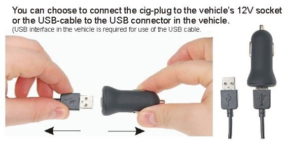 Uchwyt regulowany do Sony Xperia XZ 3, bez futerału oraz w futerale lub etui o wymiarach: 62-77 mm (szer.), 6-10 mm (grubość) z wbudowanym kablem USB-C oraz ładowarką samochodową