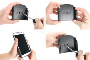 Uchwyt uniwersalny pasywny do iPhone 11 Pro Max bez futerału oraz w futerale lub etui o wymiarach: 75-89 mm (szer.), 6-10 mm (grubość)