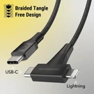 Scosche StrikeLine™ HH kabel 2w1 USB-C® - USB-C/Lightning® 1,2 metra